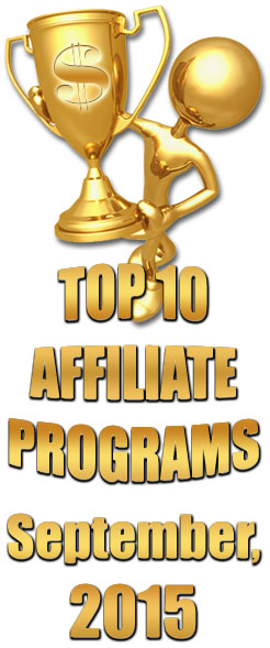 Our Top 10 Earning Affiliate Programs for September, 2015