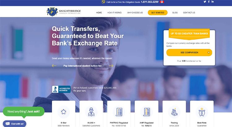 Featured Canadian Company – Knightsbridge Foreign Exchange Inc.