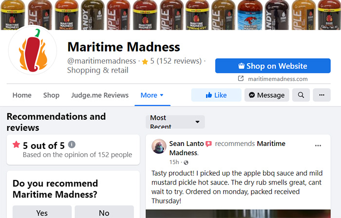Ratings on Facebook Business Pages